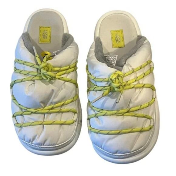 UGG Spaceslider Tech Slide Platform Lug Sole White Casual‎ Slide Slipper Size 10 - Picture 9 of 10